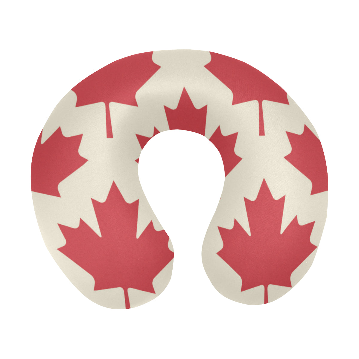 Maple Leaf Pattern Print Design 03 U-Shaped Travel Neck Pillow