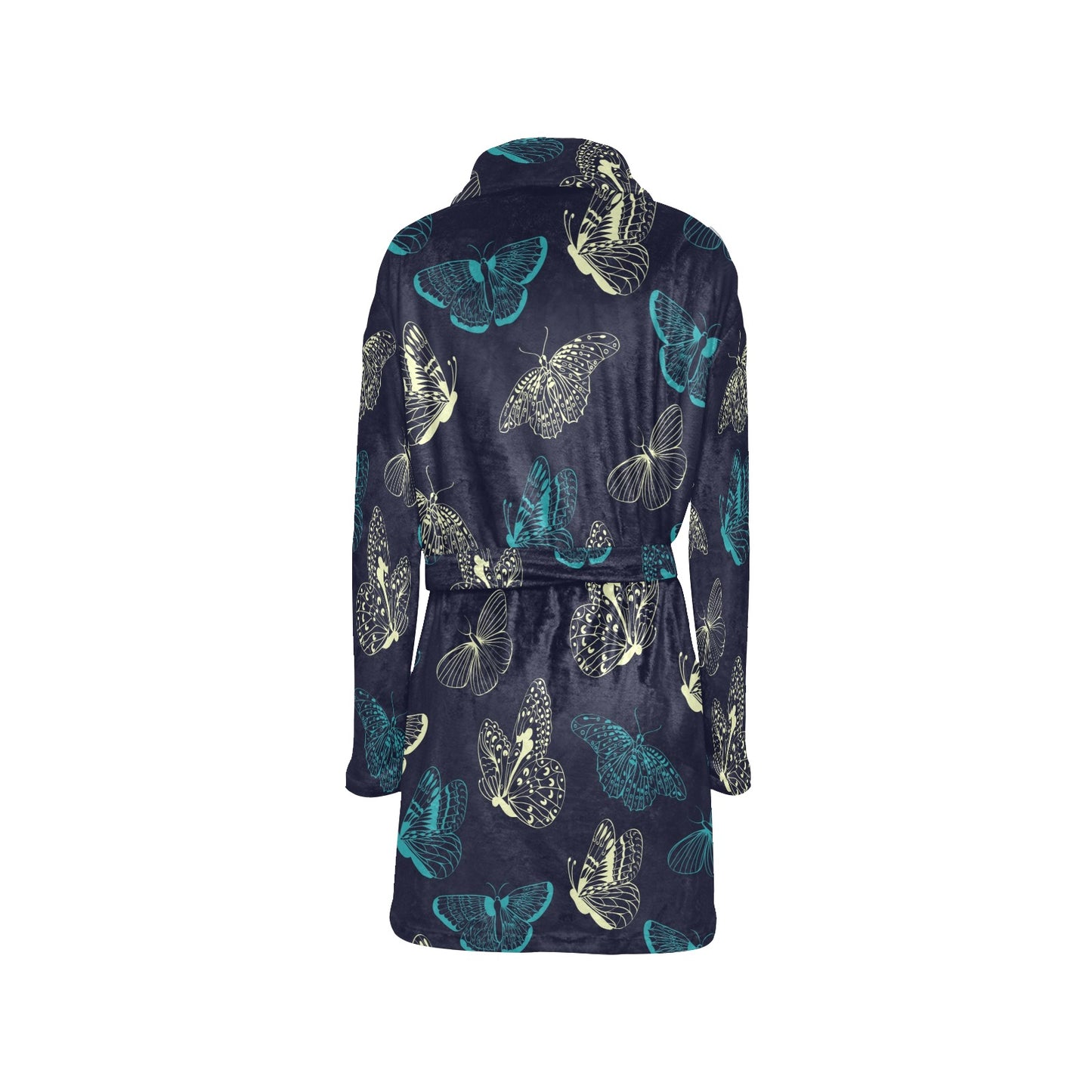 Monarch Butterfly Pattern Print Design 01 Women's Fleece Robe