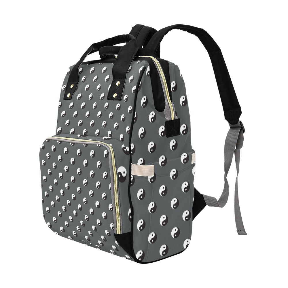Yin Yang Print Design LKS303 Diaper Bag Backpack