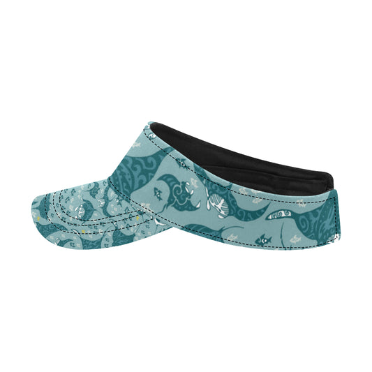 Manta Ray Tribal Pattern Print Design 03 Unisex Sun Visor