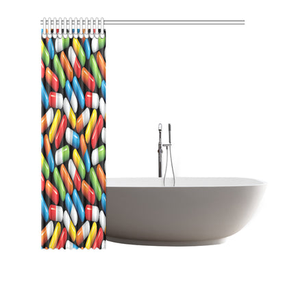 Pill Pattern Print Design A02 Shower Curtain