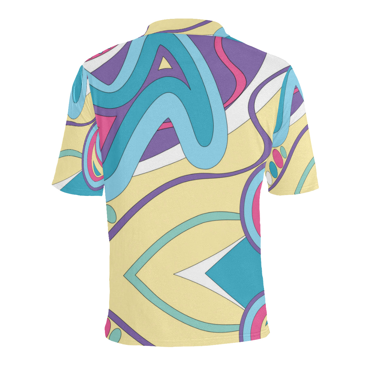 Funky Retro Pattern Print Design A01 Men Polo Shirt