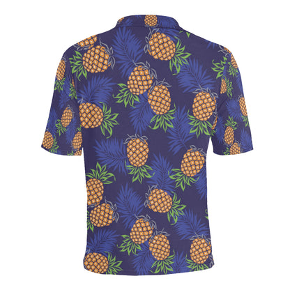 Pineapple Pattern Print Design PP02 Men Polo Shirt