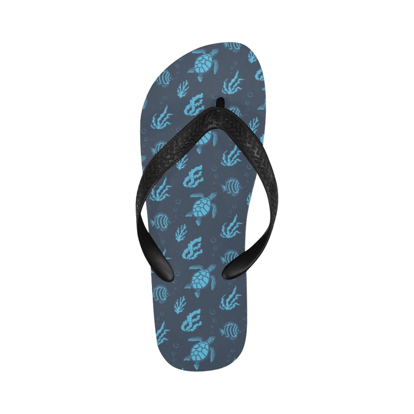 Sea Turtle Print Design LKS307 Flip Flops