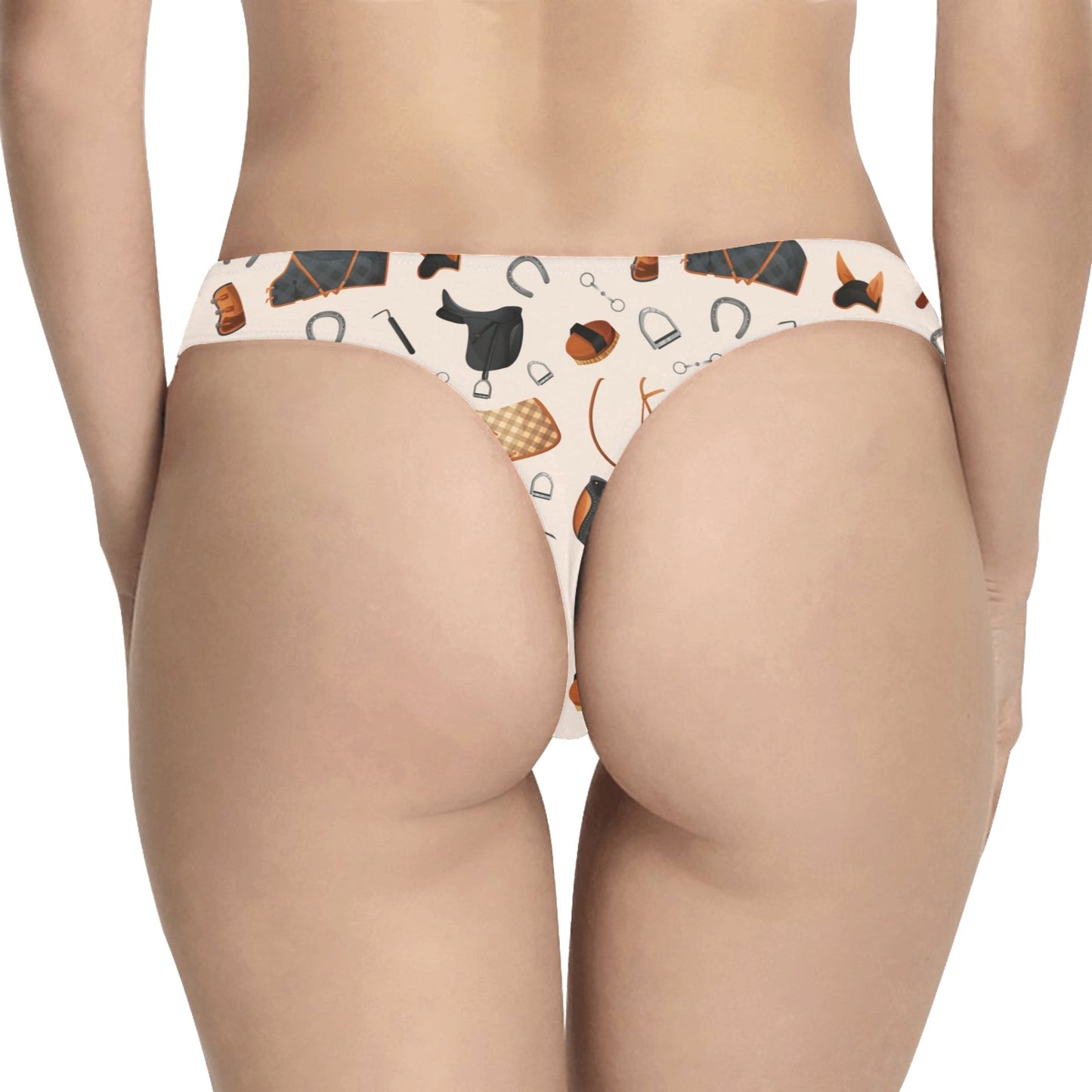 Equestrian Equipment Print Pattern Women's Thongs