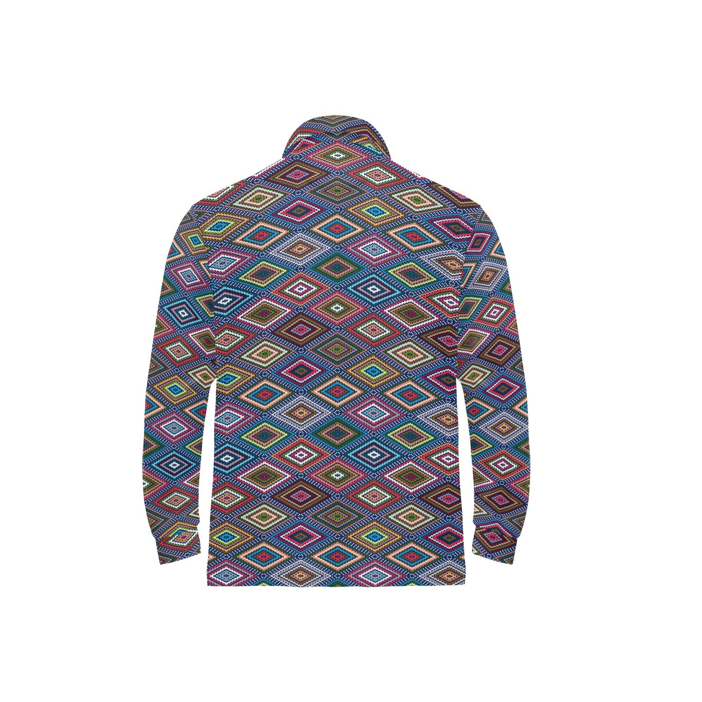 Southwestern Design Long Sleeve Polo Shirt For Men's