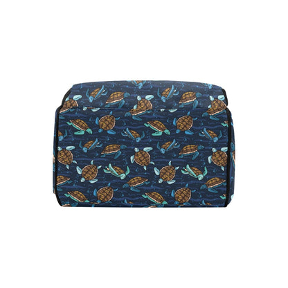 Sea Turtle Print Design LKS3011 Diaper Bag Backpack