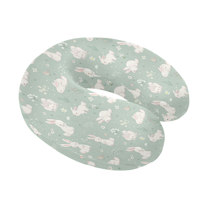 Bunny Pattern Print Design 03 U-Shaped Travel Neck Pillow