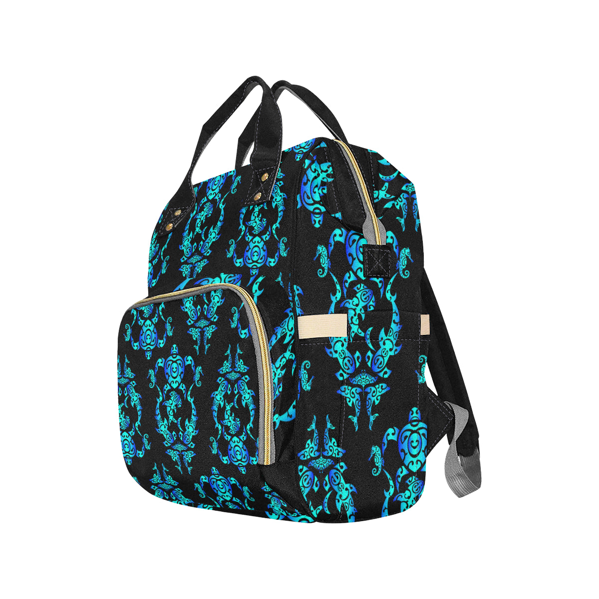 Sea turtle Polynesian Tribal Hawaiian Diaper Bag Backpack