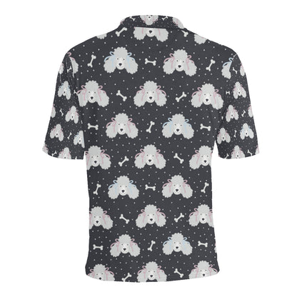 Poodle Pattern Print Design A03 Men Polo Shirt