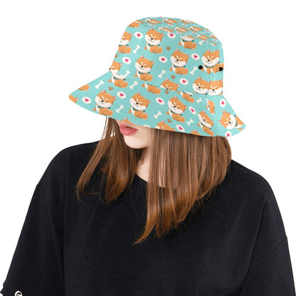 Shiba Inu Print Design LKS3013 Unisex Bucket Hat