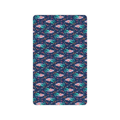 Mermaid Girl Cute Design Print Rubber Doormat