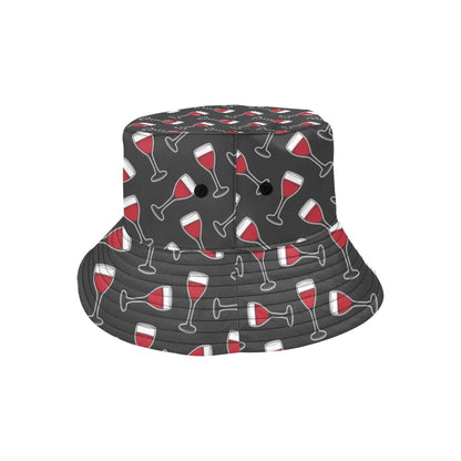 Wine Print Design LKS308 Unisex Bucket Hat