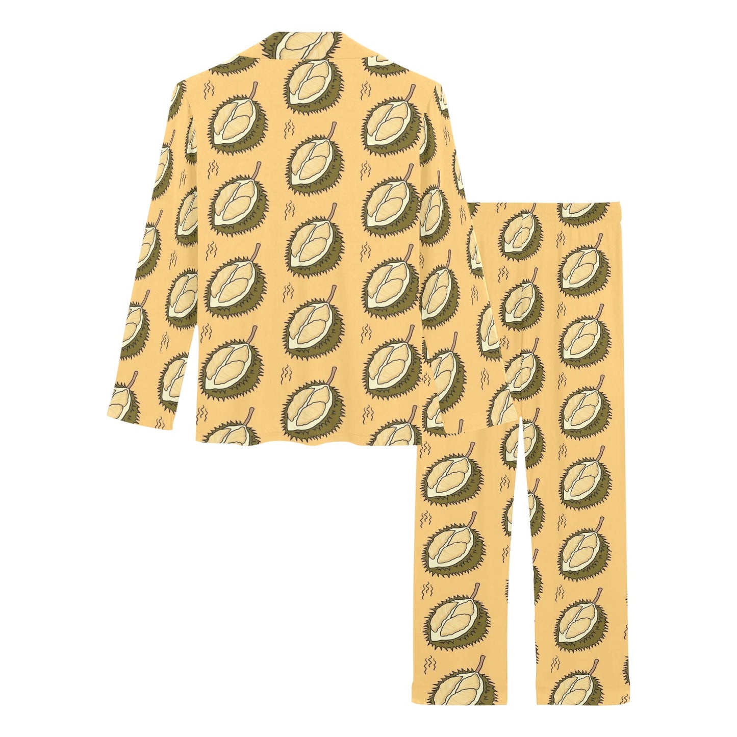 Durian Pattern Print Design DR02 Women's Long Pajama Set