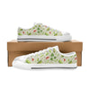 Salad Vegetable Print Design LKS302 Women's White Low Top Shoes