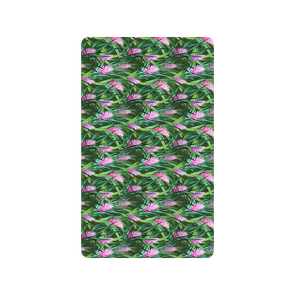 Tropical Folower Pink Heliconia Print Rubber Doormat