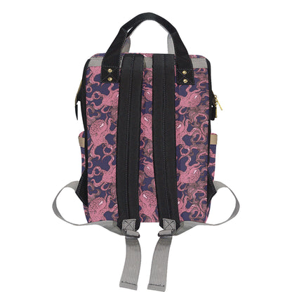 Octopus Pattern Print Design A03 Diaper Bag Backpack