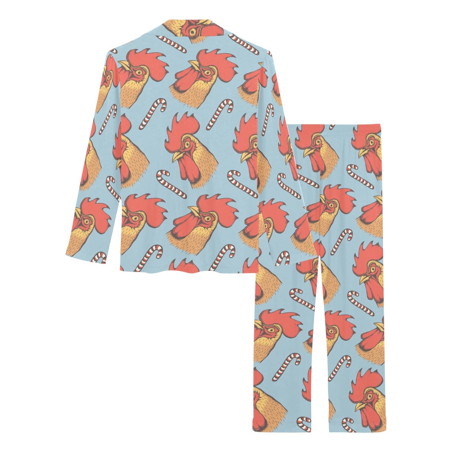 Rooster Pattern Print Design A05 Women's Long Pajama Set