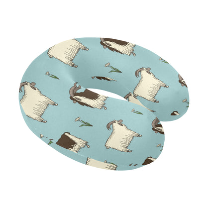 Goat Pattern Print Design 02 U-Shaped Travel Neck Pillow