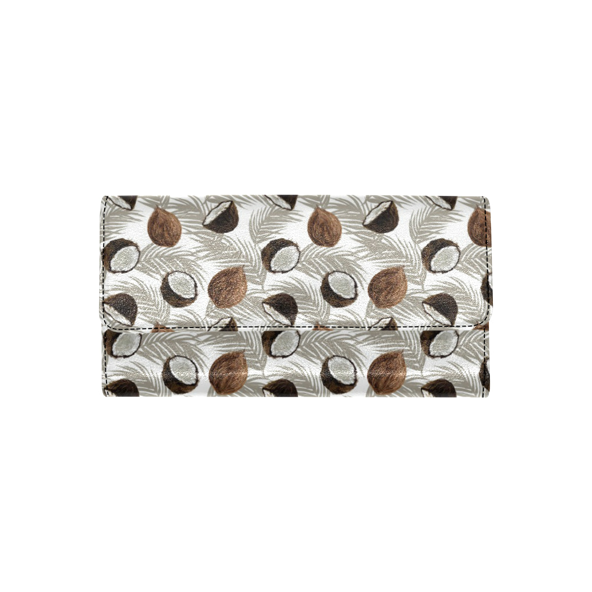 Coconut Pattern Print Design CN03 Women's Trifold Wallet