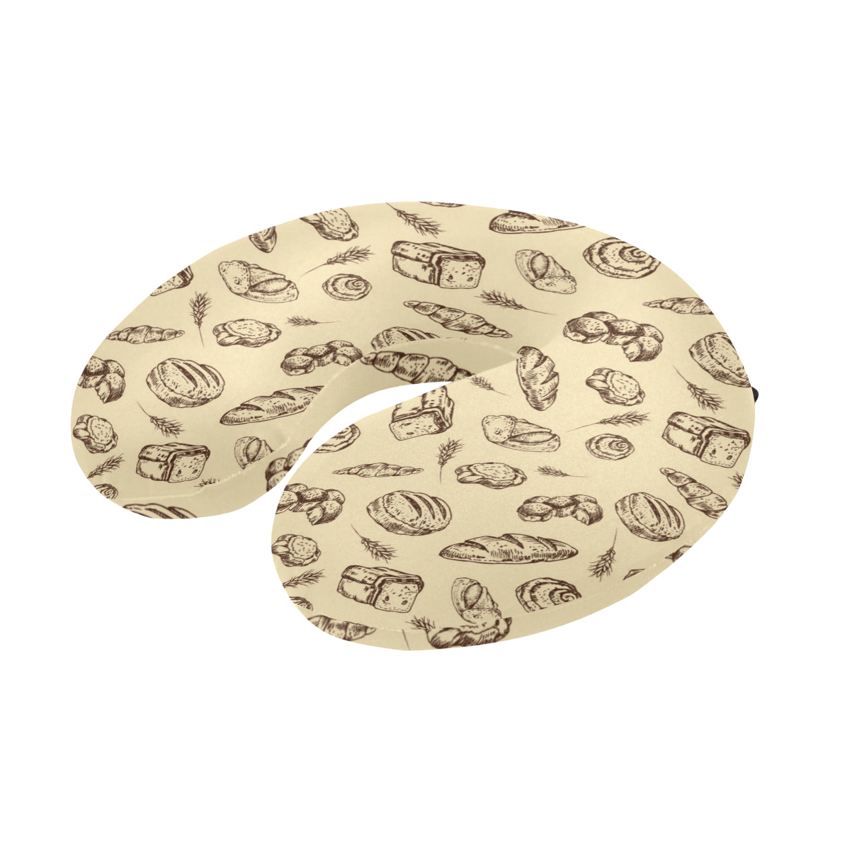 Bread Pattern Print Design 04 U-Shaped Travel Neck Pillow