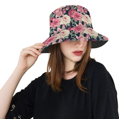 Rose Pattern Print Design RO05 Unisex Bucket Hat