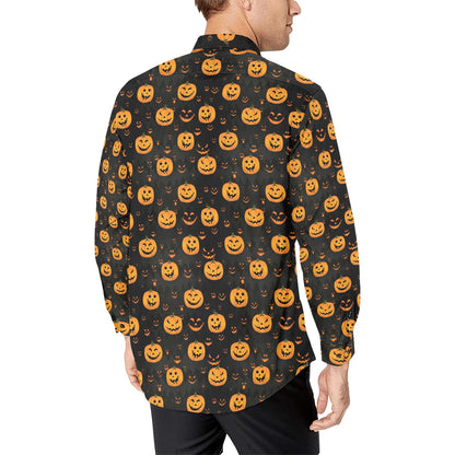 Halloween Print Design LKS401 Men's Long Sleeve Dress Shirt