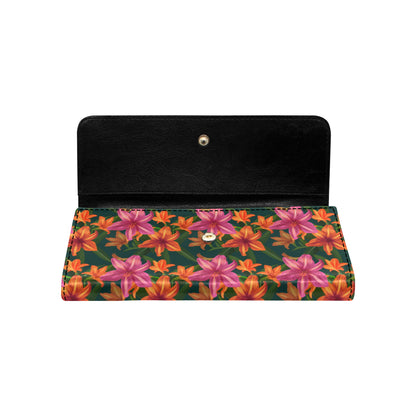 Amaryllis Pattern Print Design AL01 Women's Trifold Wallet