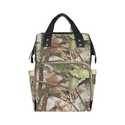 Camo Realistic Tree Forest Print Diaper Bag Backpack