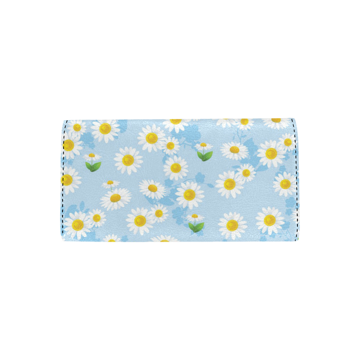 Daisy Pattern Print Design DS010 Women's Trifold Wallet
