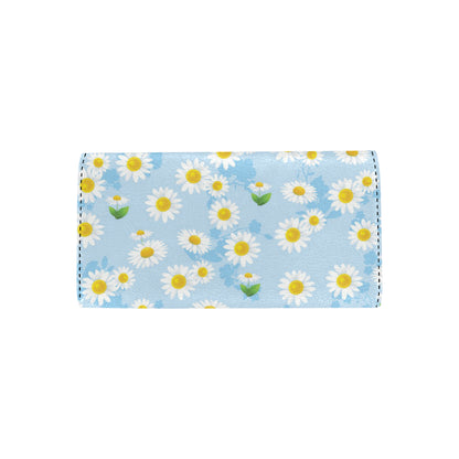 Daisy Pattern Print Design DS010 Women's Trifold Wallet
