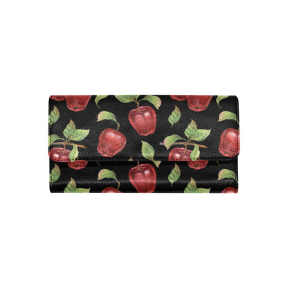 Apple Pattern Print Design AP011 Women's Trifold Wallet
