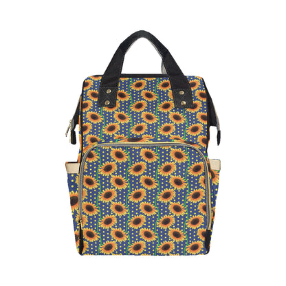 Sunflower Pattern Print Design SF03 Diaper Bag Backpack