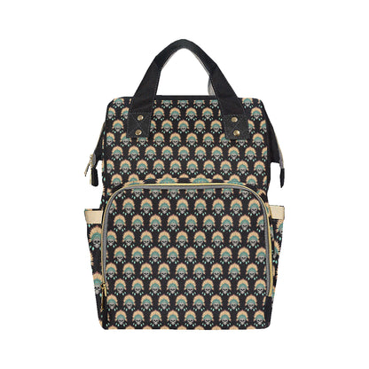American indian Skull Pattern Diaper Bag Backpack