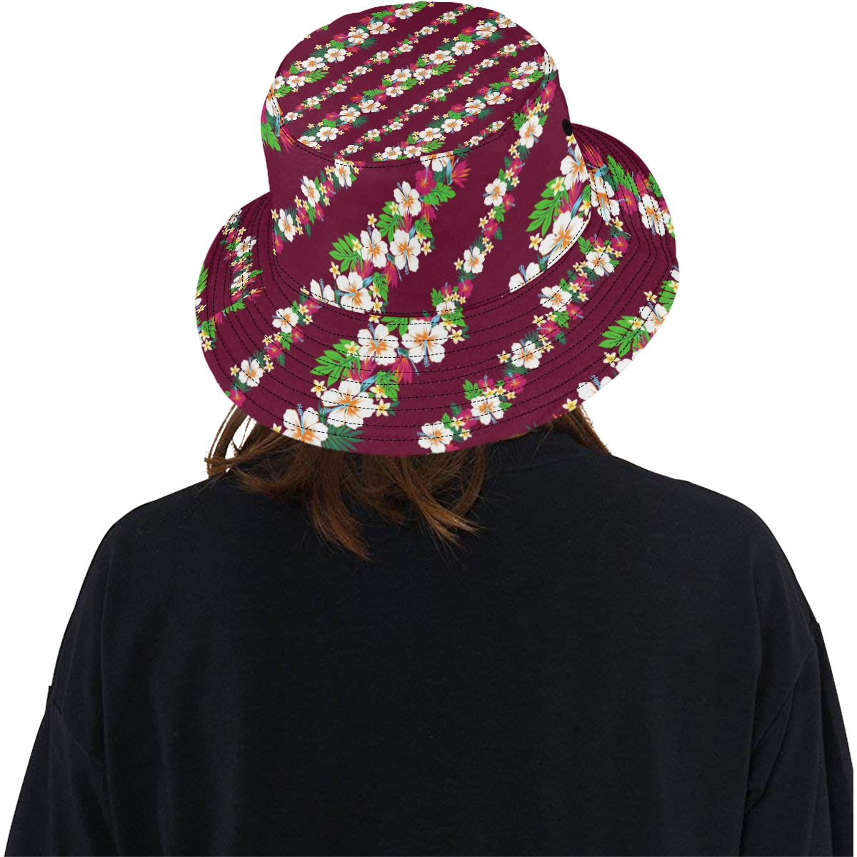 Hawaiian Themed Pattern Print Design H06 Unisex Bucket Hat