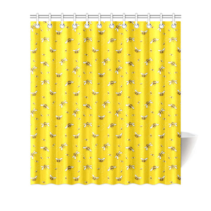 Bee Pattern Print Design 05 Shower Curtain