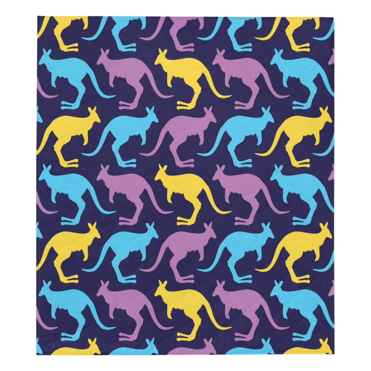 Kangaroos Pattern Print Design 02 Premium Quilt