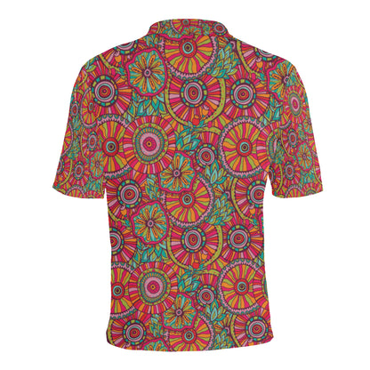 Boho Pattern Print Design 01 Men Polo Shirt