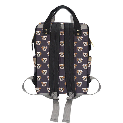 Bulldogs Pattern Print Design 03 Diaper Bag Backpack