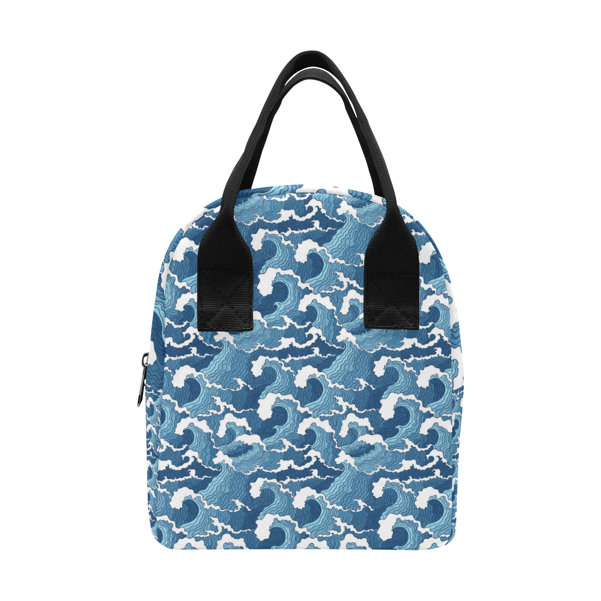 Wave Themed Pattern Print Insulated Lunch Bag
