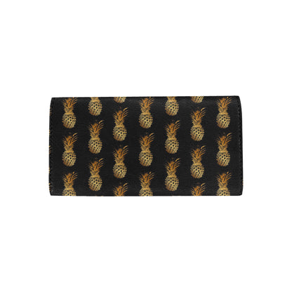 Pineapple Pattern Print Design A02 Women's Trifold Wallet