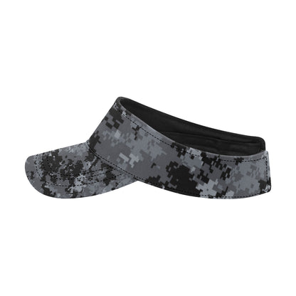 ACU Digital Black Camouflage Unisex Sun Visor