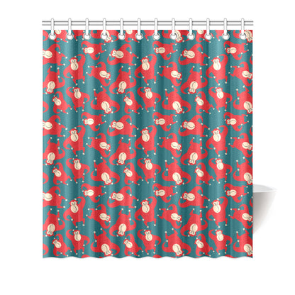 Chimpanzee Pattern Print Design 04 Shower Curtain