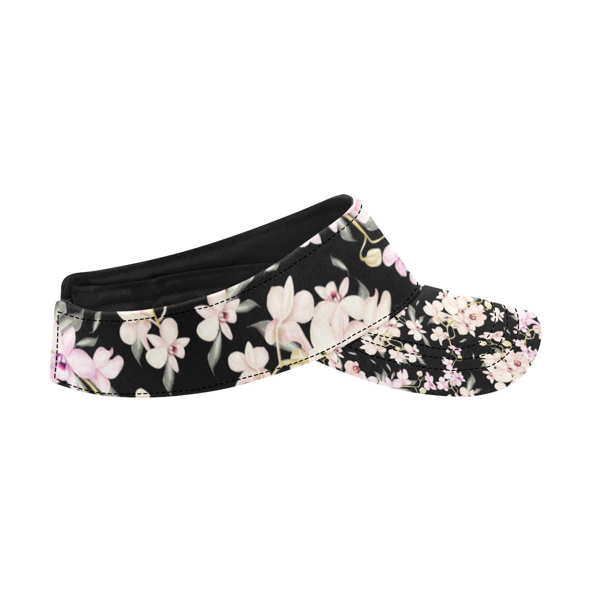 Orchid White Pattern Print Design OR03 Unisex Sun Visor
