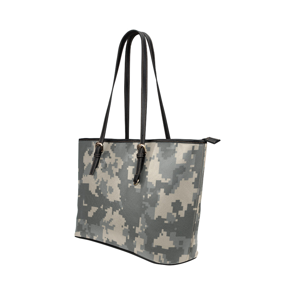ACU Digital Camouflage Leather Tote Bag