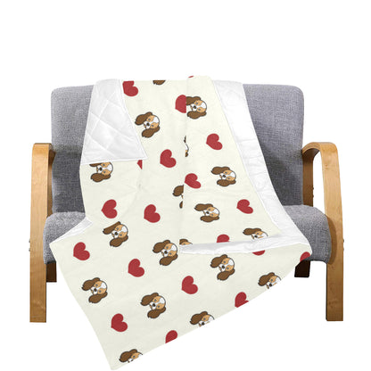 Cavalier King Charles Spaniels Pattern Print 01 Premium Quilt
