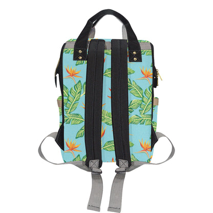 Bird Of Paradise Pattern Print Design BOP04 Diaper Bag Backpack