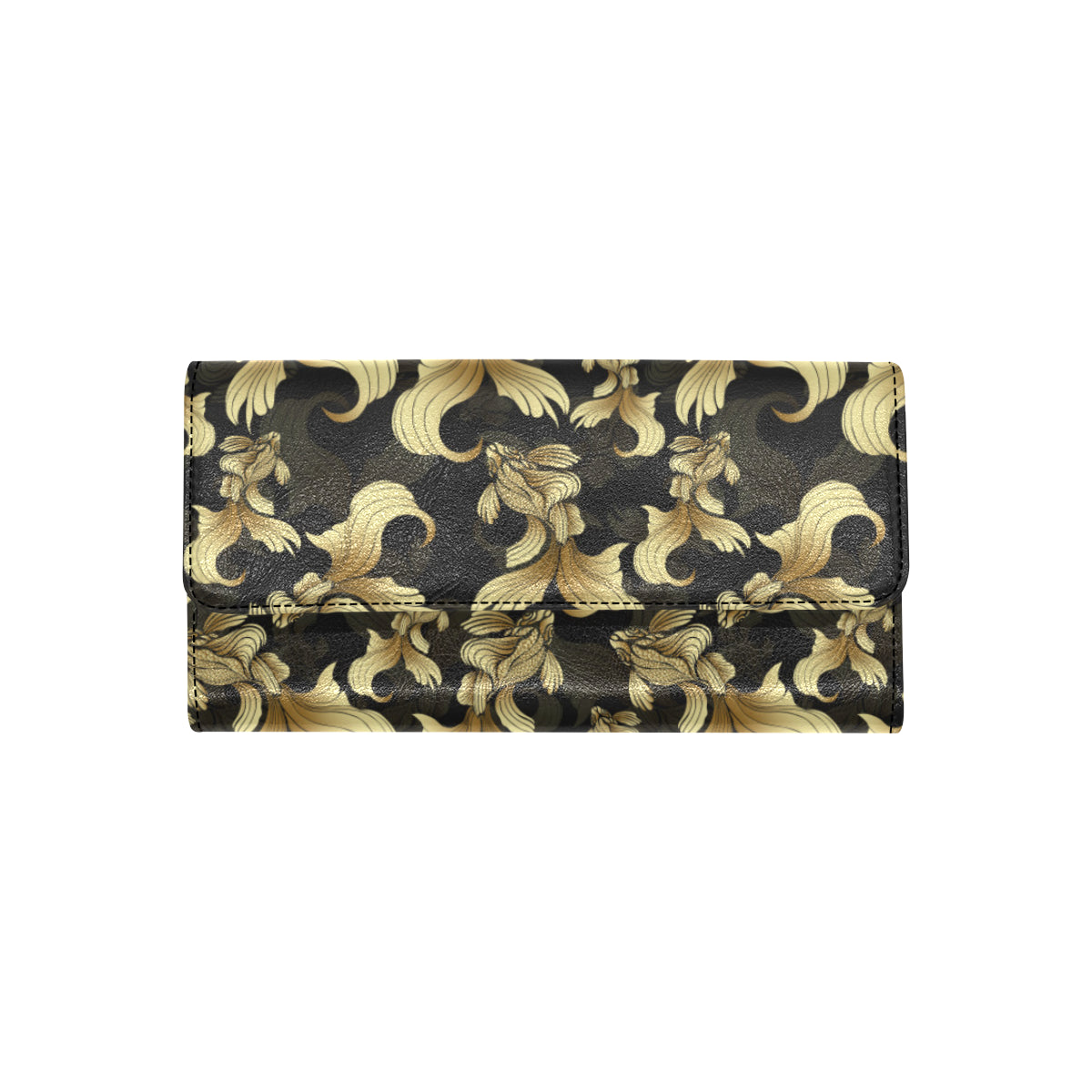 Goldfish Pattern Print Design 02 Women's Trifold Wallet