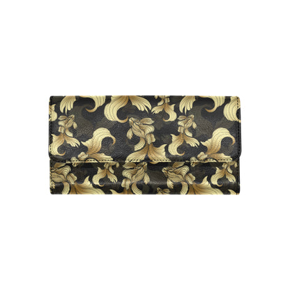 Goldfish Pattern Print Design 02 Women's Trifold Wallet