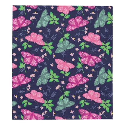 Monarch Butterfly Pattern Print Design 03 Premium Quilt